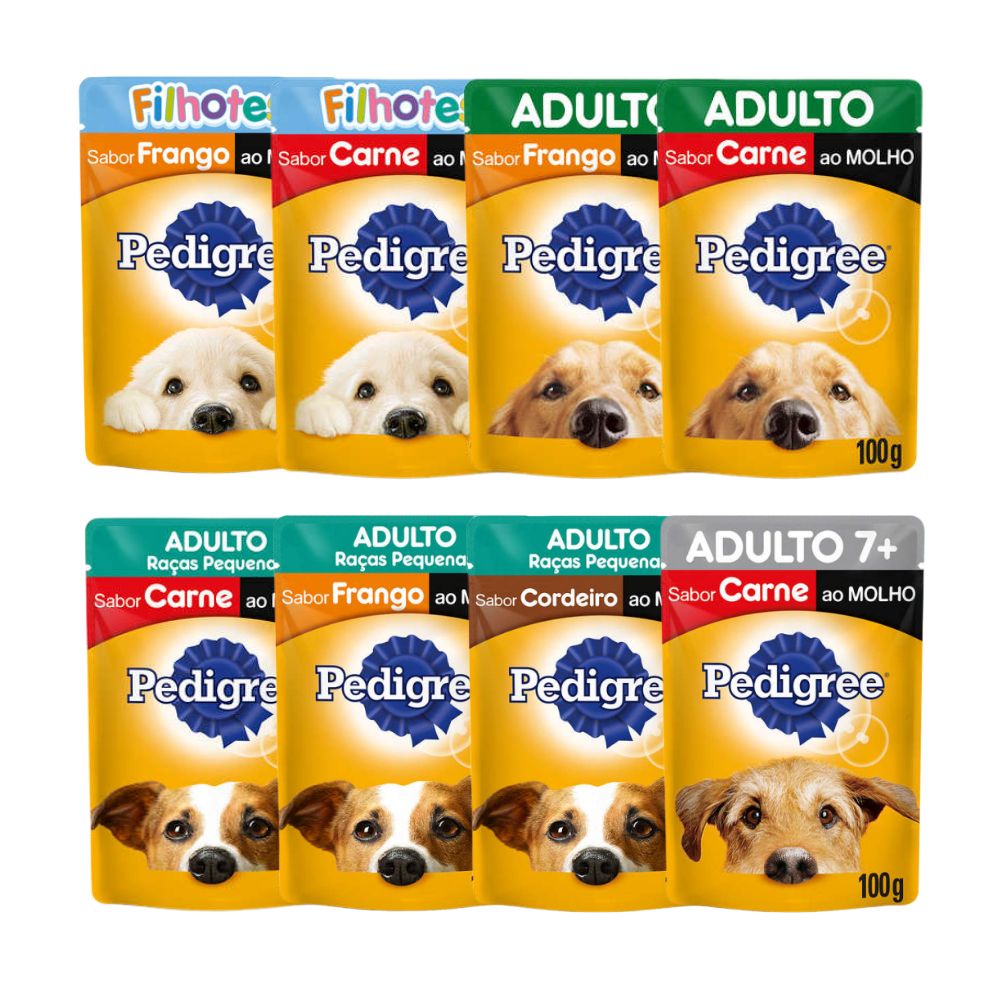 Pedigree Sachê Sabor Carne Caixa 18 unidades Pet Life BH