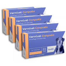 Combo Vermivet Composto 4 caixas 600mg