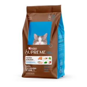 Ração Quatree Supreme Gatos Castrados Senior Salmão e Frango 10.1Kg