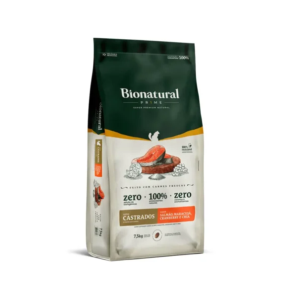 Bionatural Prime Gatos Castrados Frango 7,5kg