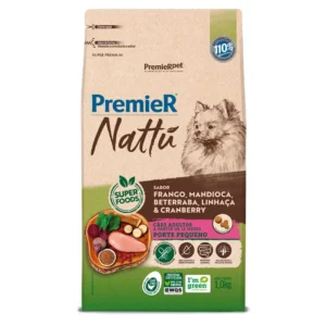 Premier Nattu Cães Adultos Raças Pequenas Mandioca 10,1kg