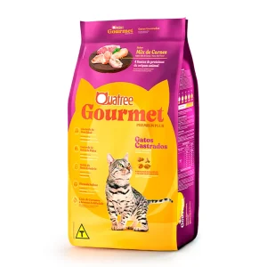 Ração Quatree Gourmet Gatos Castrados Mix de Carnes com Nuggets 1kg 