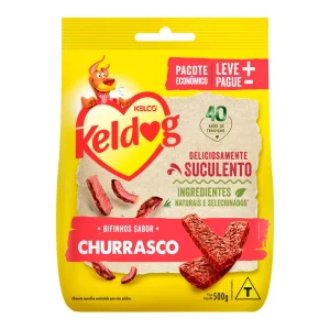 O Bifinho Keldog Sabor Churrasco 500g é um petisco delicioso e nutritivo, ideal para agradar o paladar do seu cão. Com sabor irresistível de churrasco,