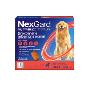 Nexgard Spectra 30 a 60kg Antipulgas e Vermífugo 