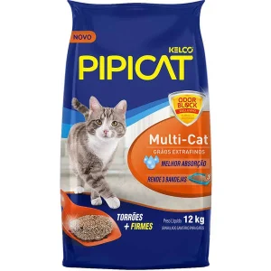 Areia Higiênica Pipicat MultiCat 12kg