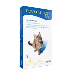 Revolution 6% para Gatos de 2,6kg até 7,5kg