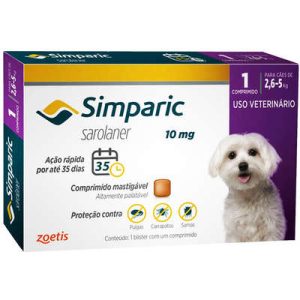 Simparic 10 mg para cães 2,6 a 5 kg