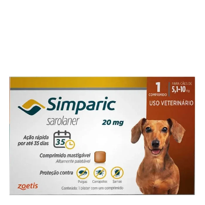 Simparic 20mg para Cães de 5,1 a 10kg