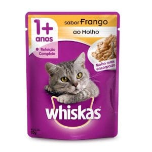 Whiskas Sachê para Gatos Adultos Sabor Frango ao Molho 85g