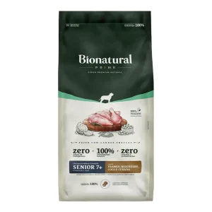 Bionatural Prime Sênior 7+ Raças Médias e Grandes Frango, Blueberry, Coco e Cevada 15kg – Ração para Cães Idosos