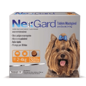 Nexgard para Cães de 2 a 4kg 3 comprimidos