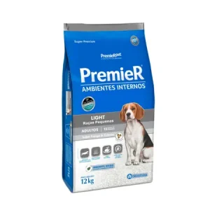 Premier Ambientes Internos para Cães Adultos Light 12kg
