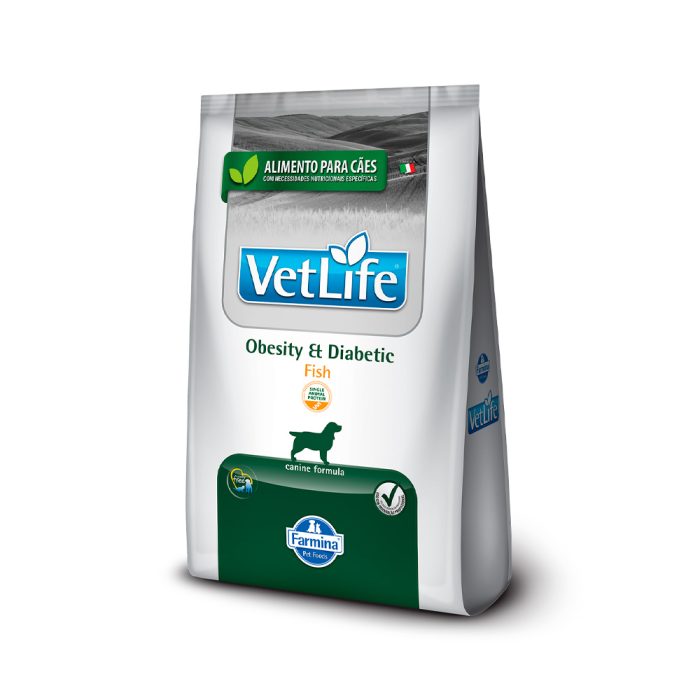 Vet Life Canine Obesity & Diabetic Fish Cães Adultos
